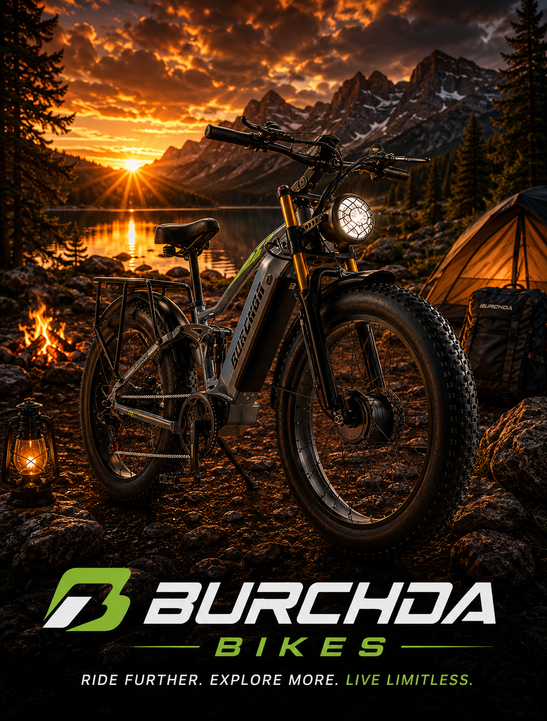 Burchda electric bikes recommended by Team Moore Outdoors