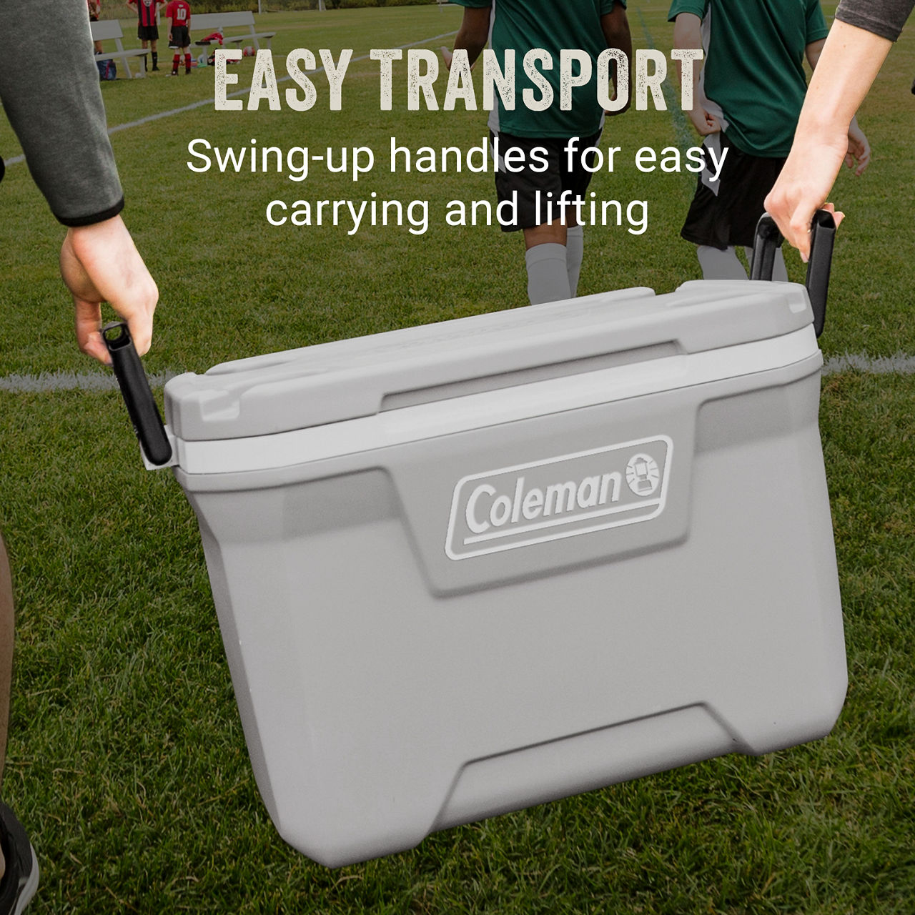 Coleman Classic Series 52-Quart Hard Cooler | Rock Grey | Cup Holder