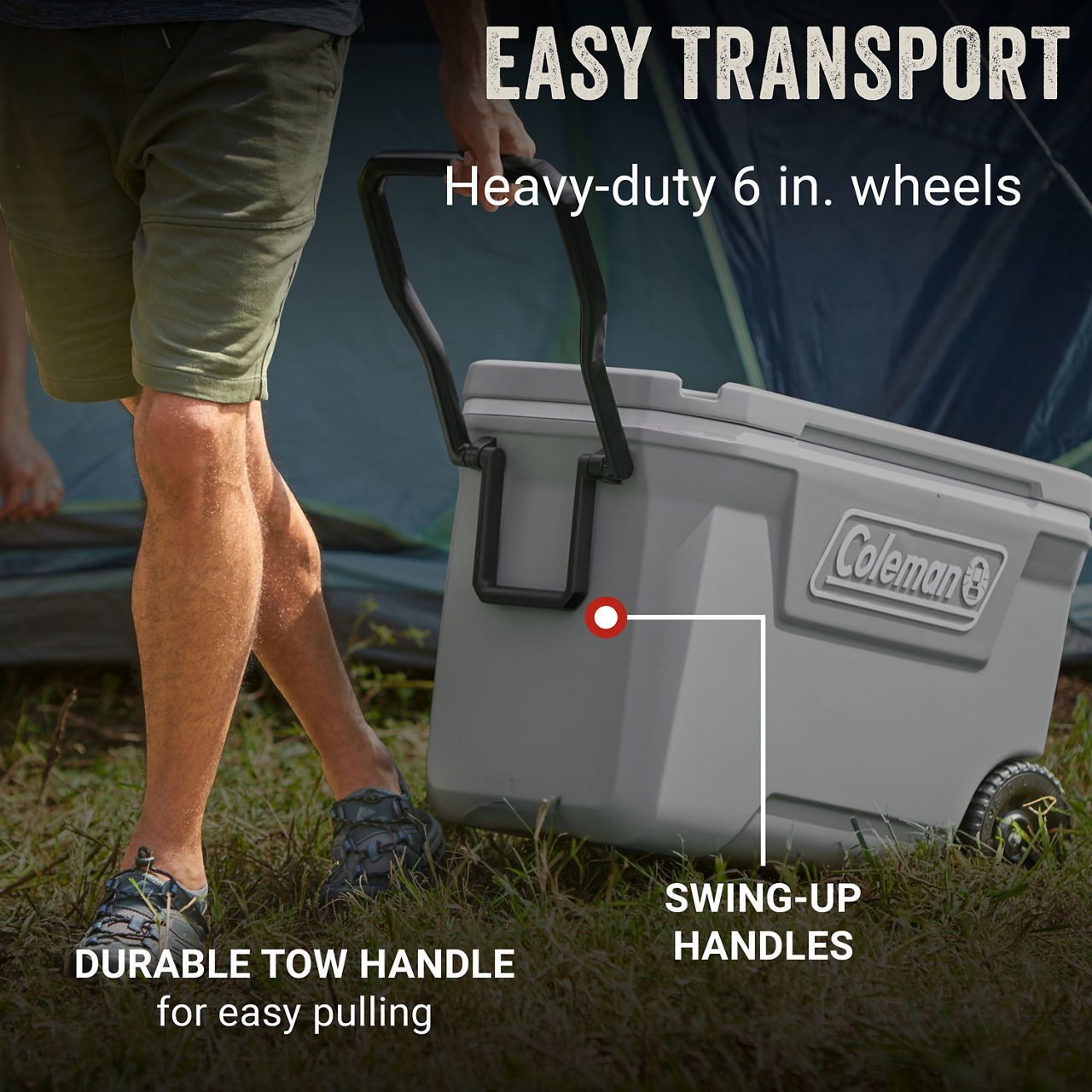 Coleman Classic Series 62-Quart Hard Cooler | Rock | Cup Holder