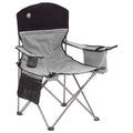 Coleman Camping Chair with Built-In 4-Can Cooler | Gray | Grey | Cup Holder | Strong Steel Frame | Adjustable Arm Heights