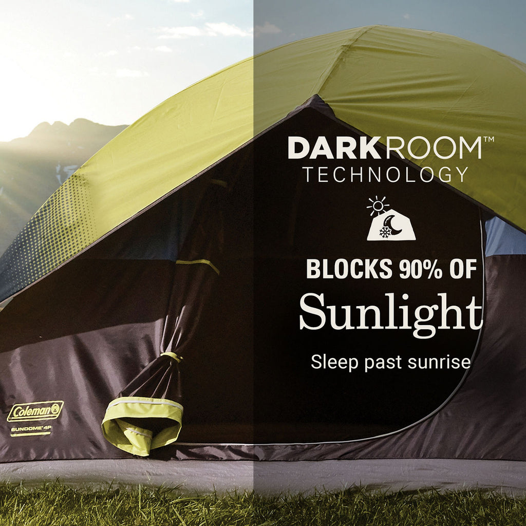 Coleman 4-Person Dark Room Sundome Tent | 9 ft x 7 ft