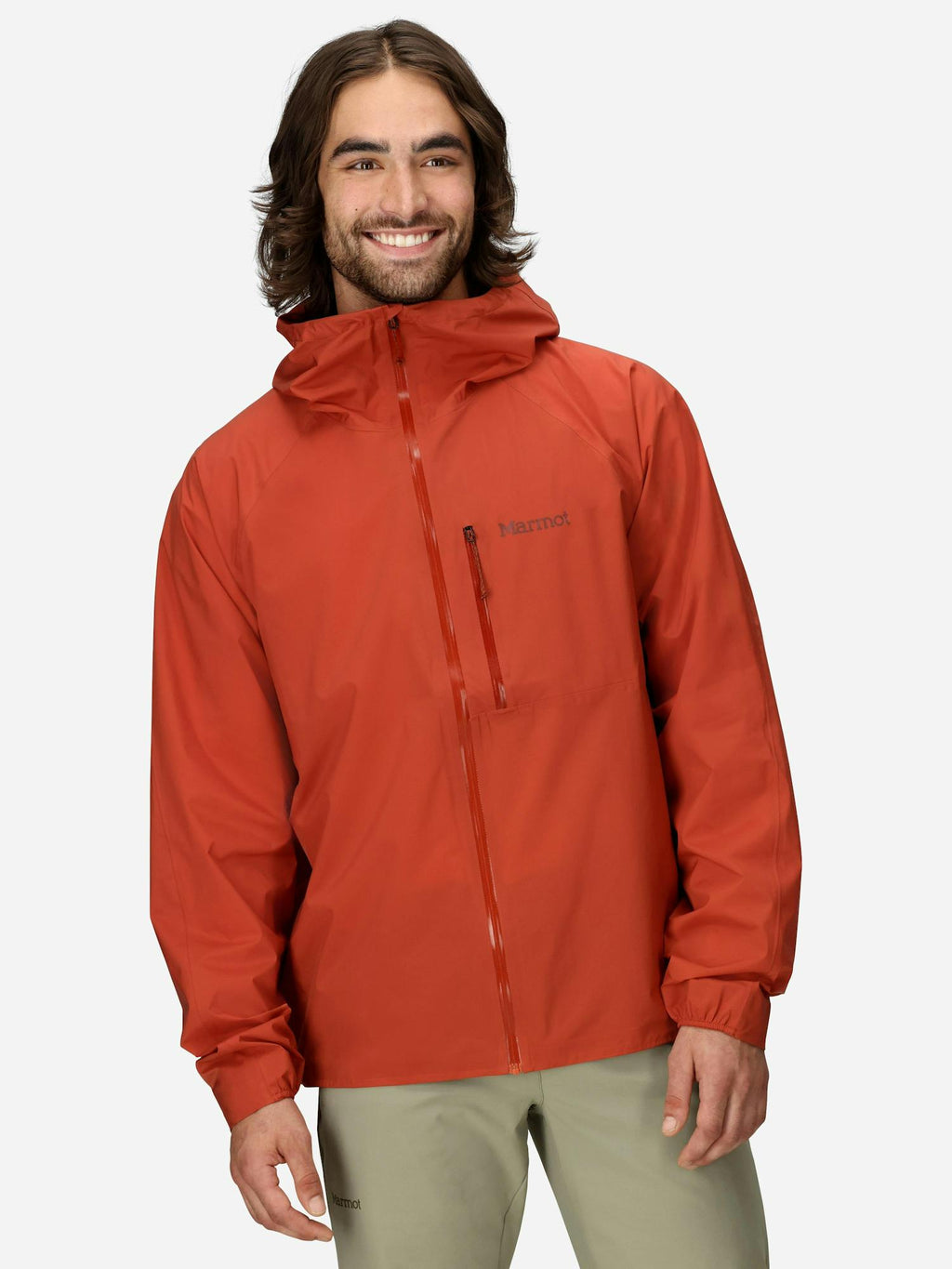 Marmot Men's Superalloy Bio Rain Jacket (Fall 2025) in Sumac
