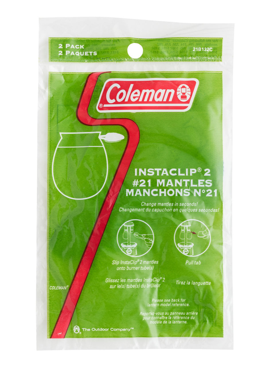 Coleman Insta-Clip® II #21 Mantles | 2-Pack | Green & White