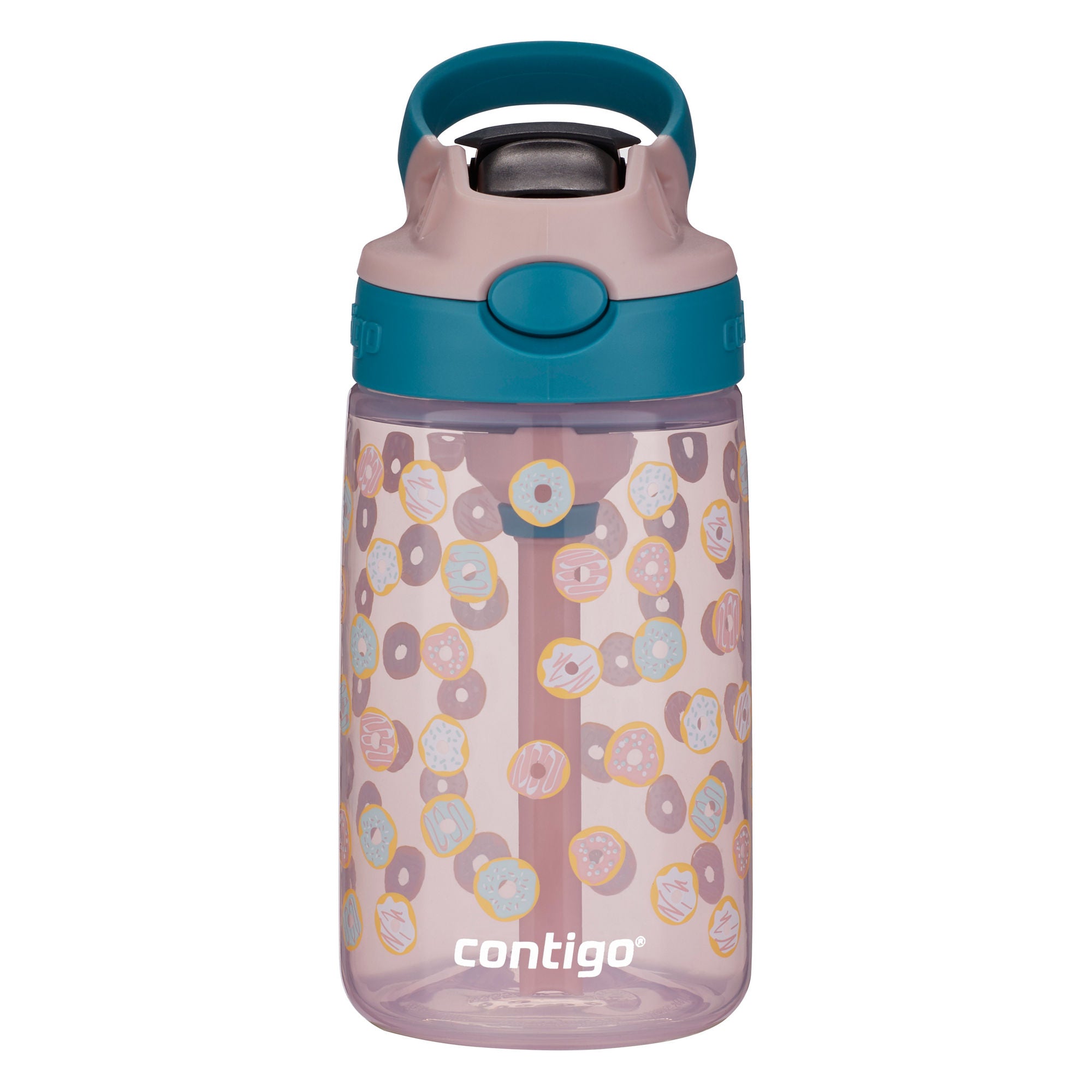 Contigo® Kids Straw Water Bottle with AUTOSPOUT® Lid | 14oz | Doughnuts