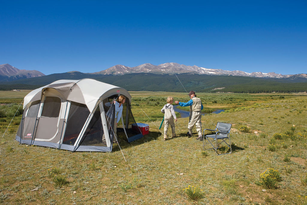 Coleman WeatherMaster® 6-Person Tent with Screen Room | 11 ft x 9 ft x 6 ft | Brown