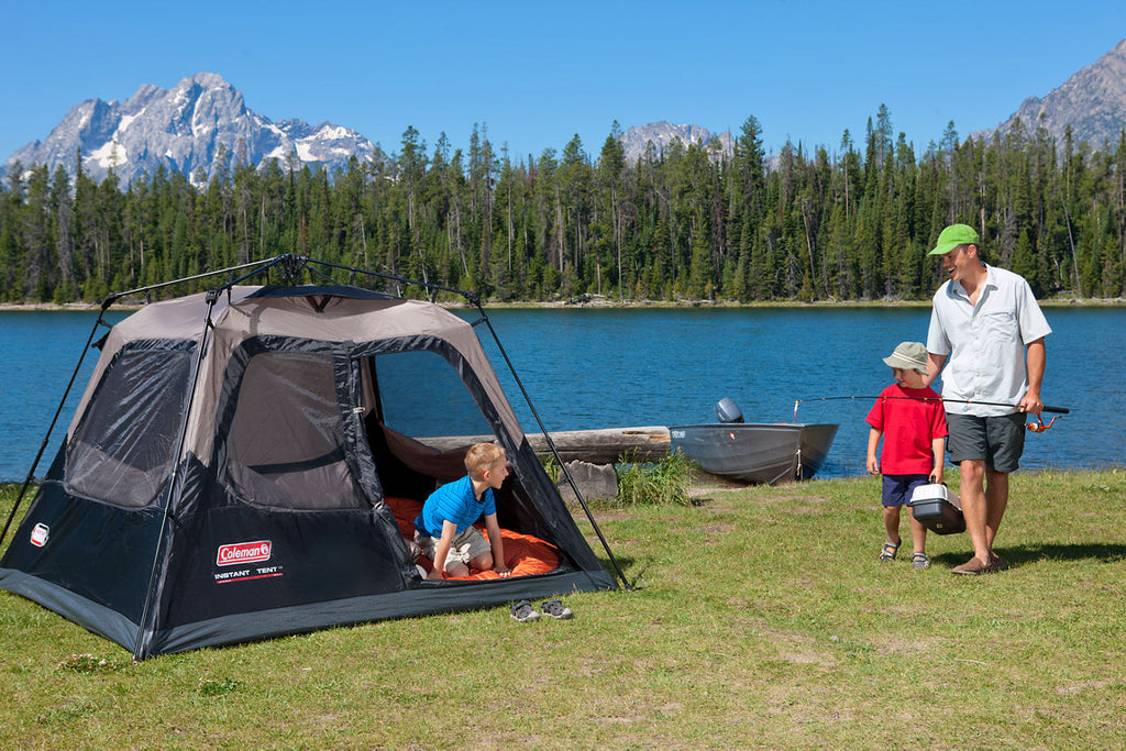 Coleman 4-Person Cabin Camping Tent with Instant Setup | 8 x 7 ft | Black