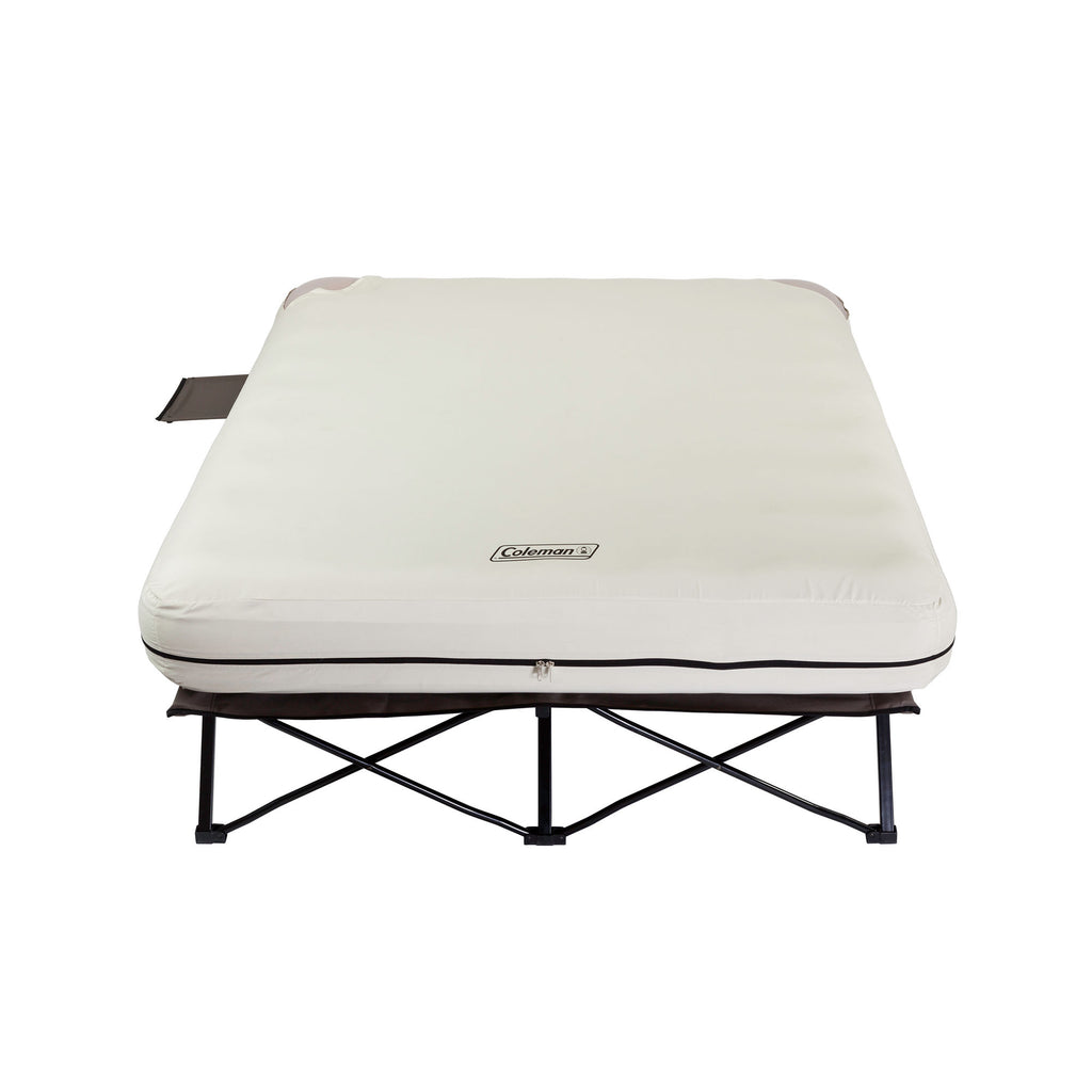 Coleman Airbed Cot - Queen | 78"L x 59"W x 22"H,"eComFeature12"BenefitLong":"Carry bag | White | Cup Holder