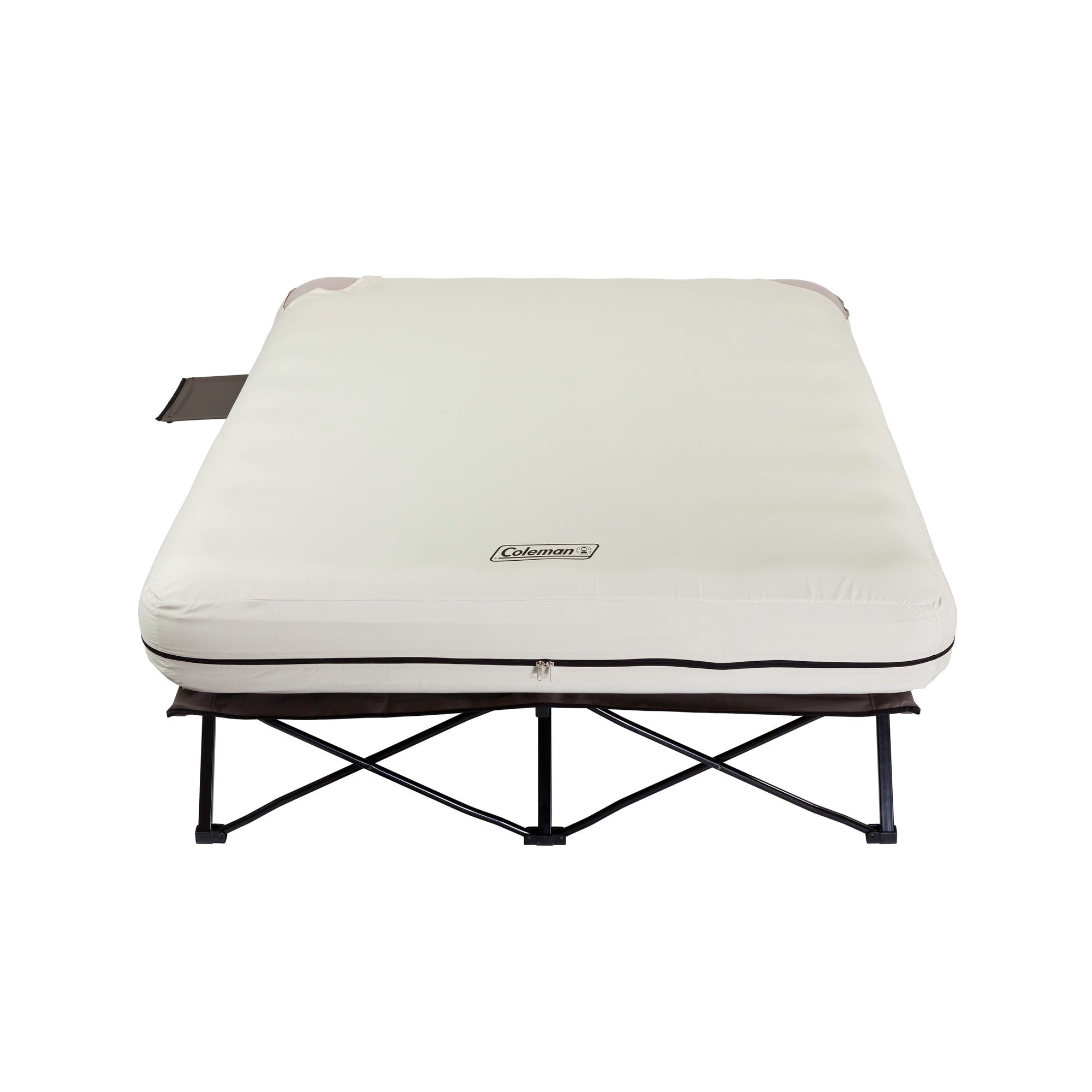Coleman Airbed Cot - Queen | 78"L x 59"W x 22"H,"eComFeature12"BenefitLong":"Carry bag | White | Cup Holder