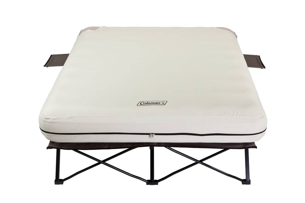 Coleman Airbed Cot - Queen | 78"L x 59"W x 22"H,"eComFeature12"BenefitLong":"Carry bag | White | Cup Holder
