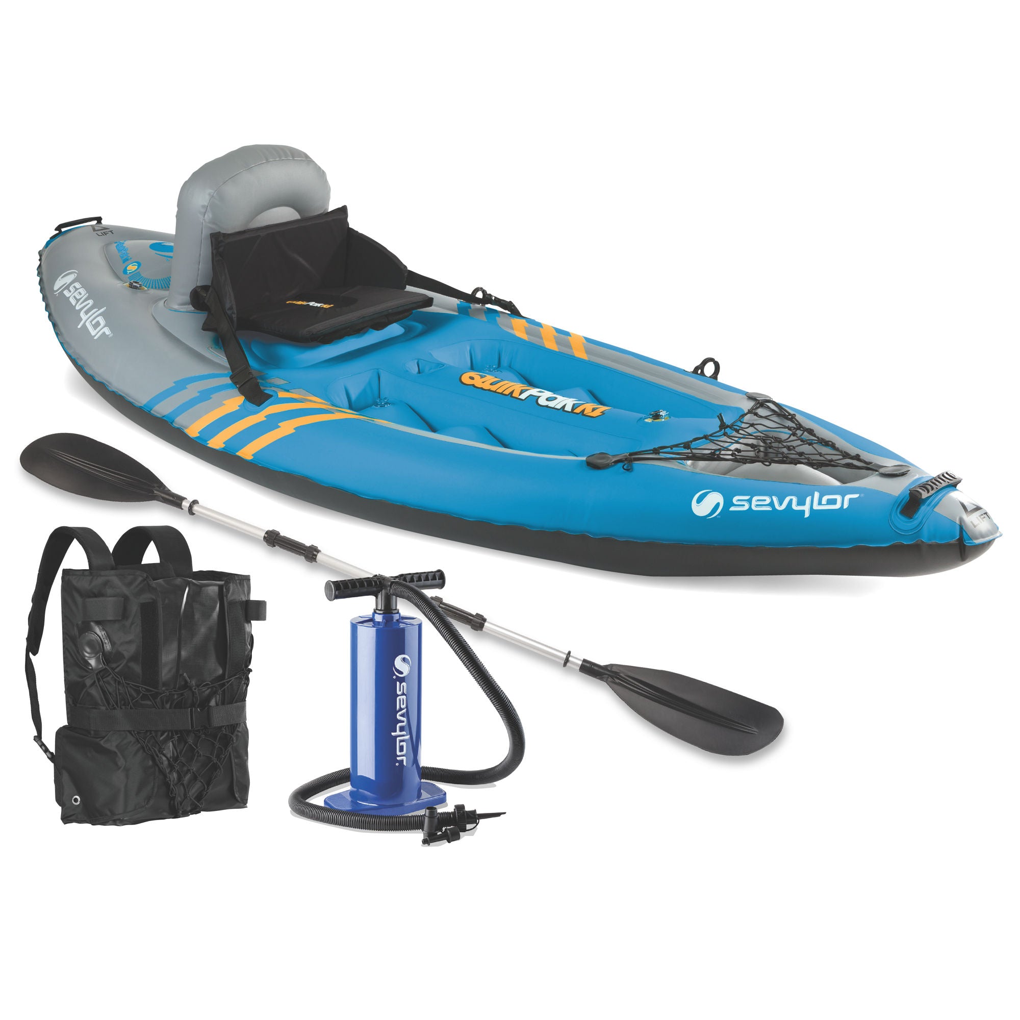Coleman Sevylor K1 QuikPak Kayak | Blue | Cup Holder