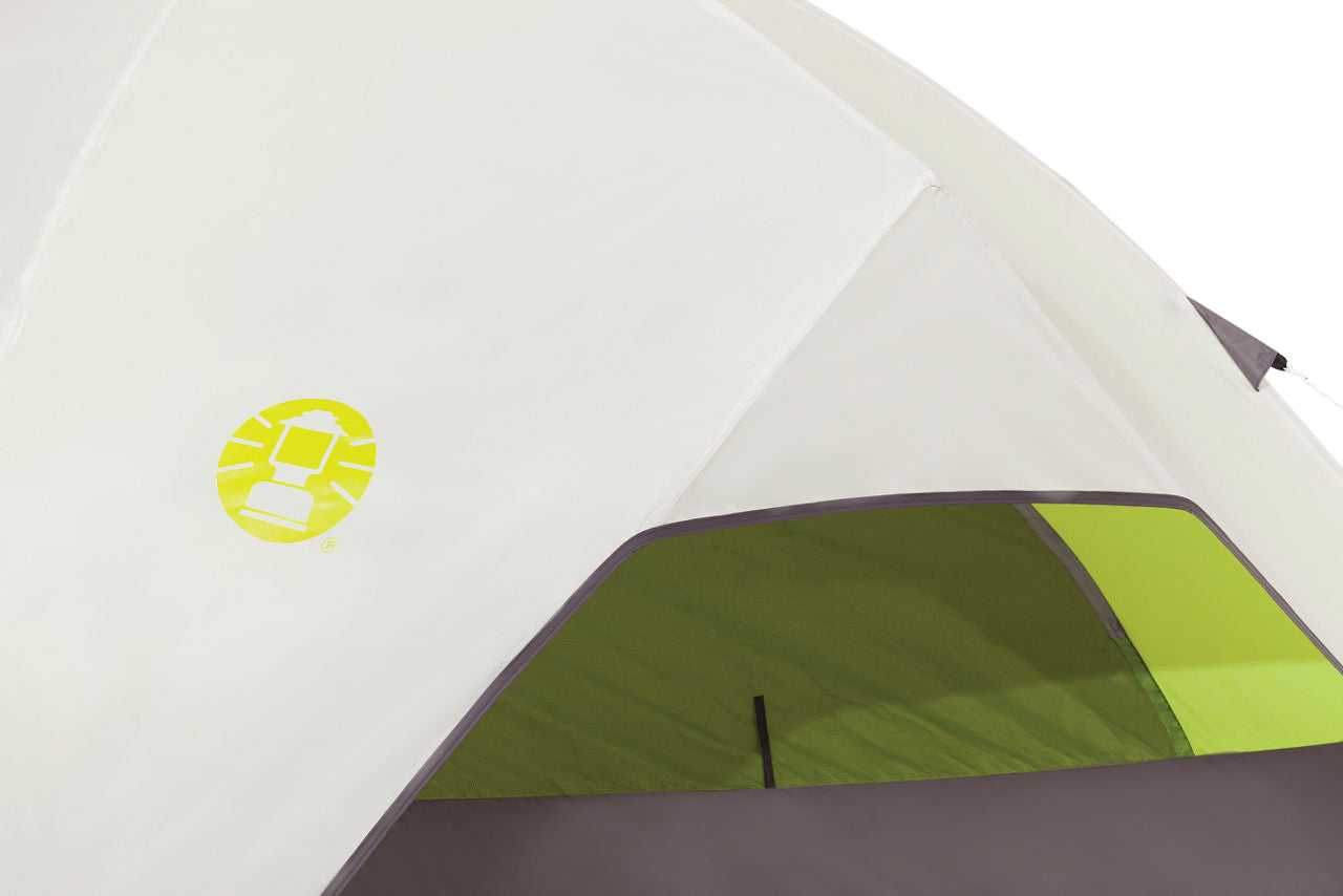 Coleman 6-Person Steel Creek™ Fast Pitch™ Dome Camping Tent with Screen Room | Green | 8 x 7 ft | Green & White