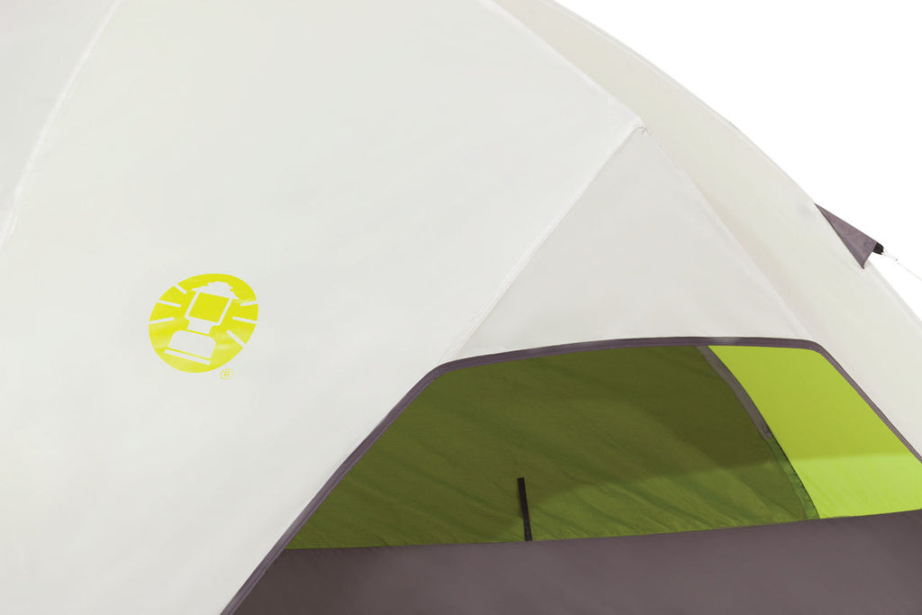 Coleman 6-Person Steel Creek™ Fast Pitch™ Dome Camping Tent with Screen Room | Green | 8 x 7 ft | Grey