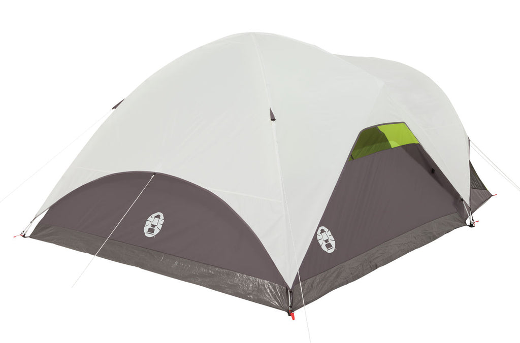 Coleman 6-Person Steel Creek™ Fast Pitch™ Dome Camping Tent with Screen Room | Green | 8 x 7 ft | Green & White