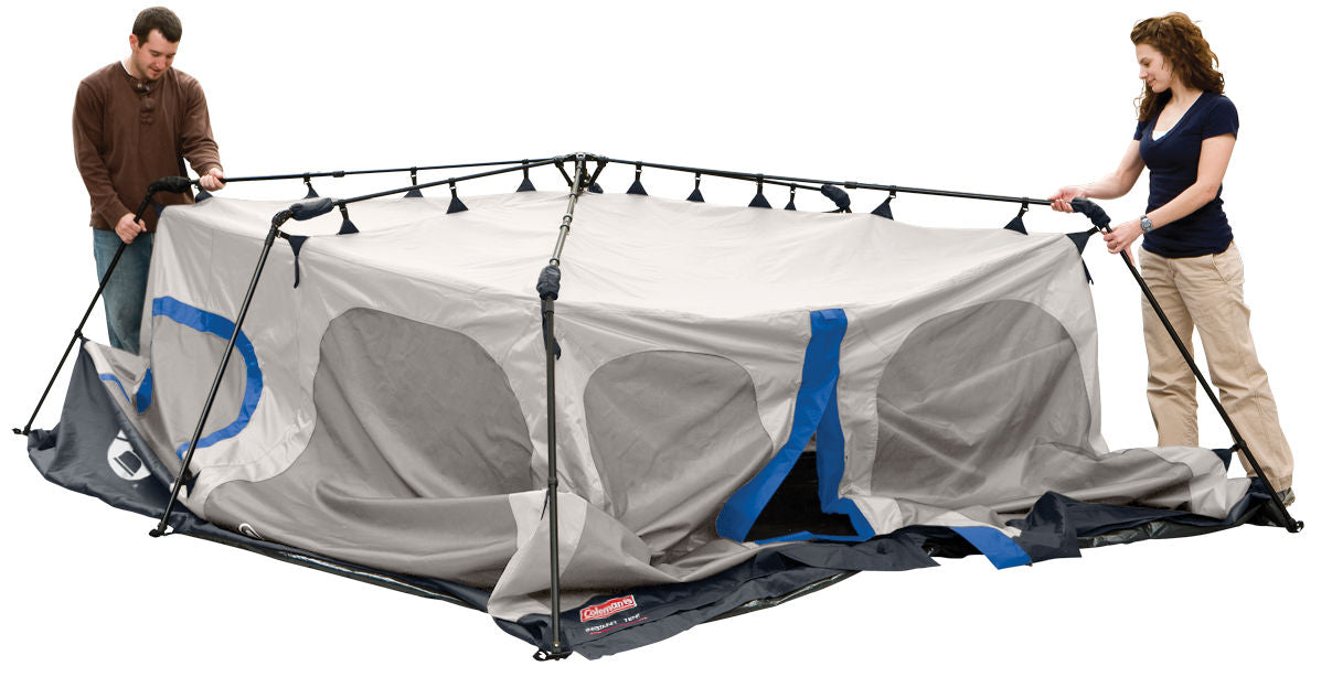 Coleman 8-Person Instant Cabin Tent | 14 ft x 10 ft | Blue