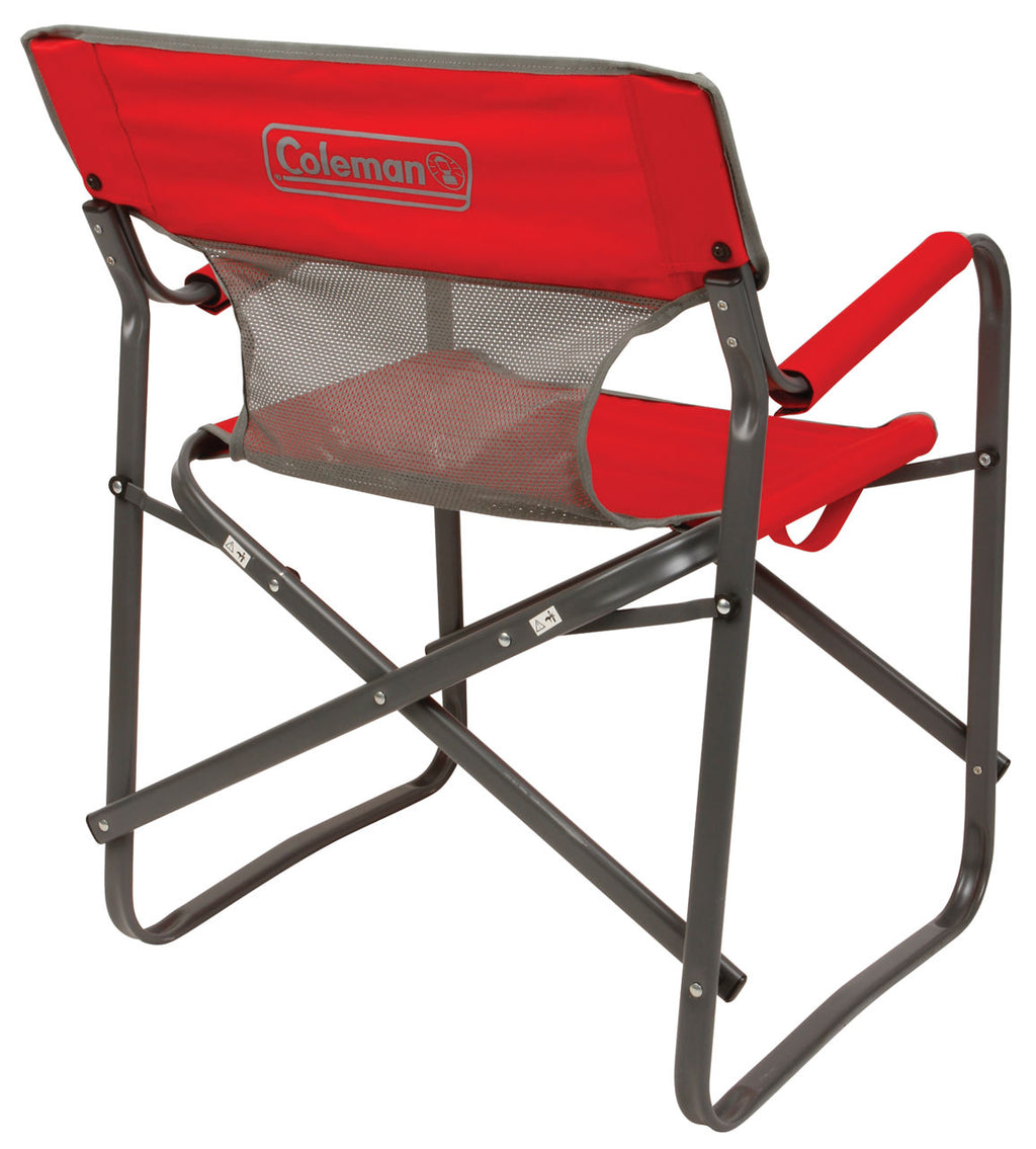 Coleman Outpost™ Breeze Deck Chair | Red | Strong Steel Frame