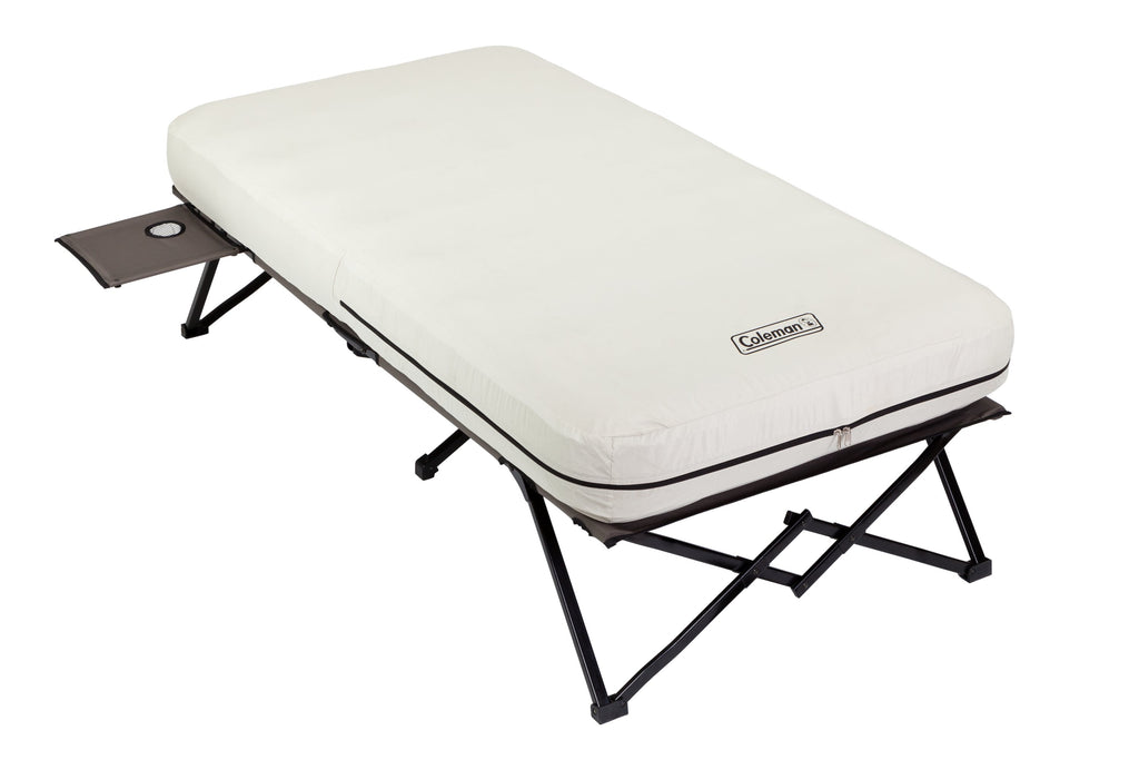 Coleman Airbed Cot - Twin | 74"L x 40"W x 23.5"H,"eComFeature12"BenefitLong":"Carry bag | White | Cup Holder
