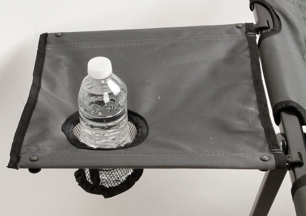Coleman Pack-Away® Camping Cot with Side Table | Grey | Cup Holder
