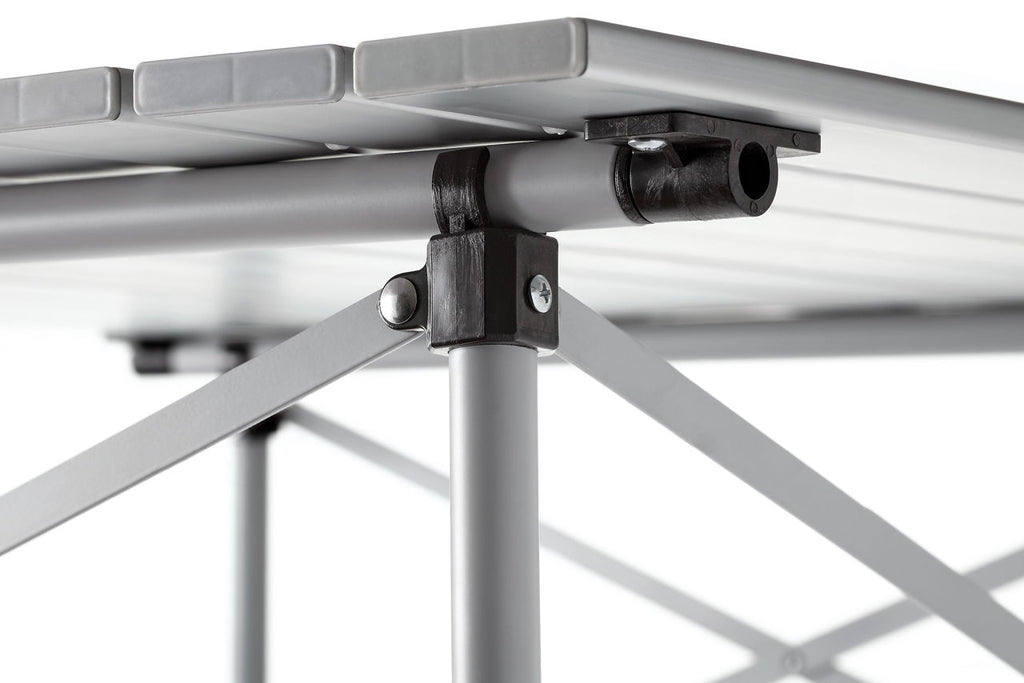 Coleman Compact Roll-Top Aluminum Camping Table | 27.6 x 27.6 x 27.6 | Silver | Strong Steel Frame
