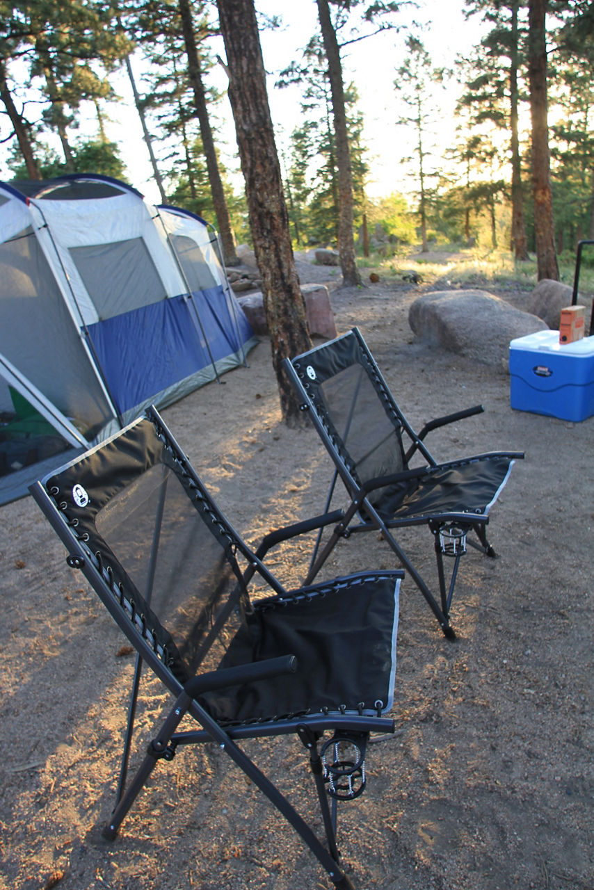 Coleman Comfortsmart™ Suspension Chair | Black | Cup Holder | Strong Steel Frame