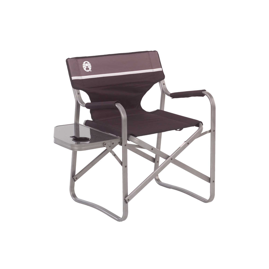 Coleman Aluminum Deck Chair | Black | Cup Holder