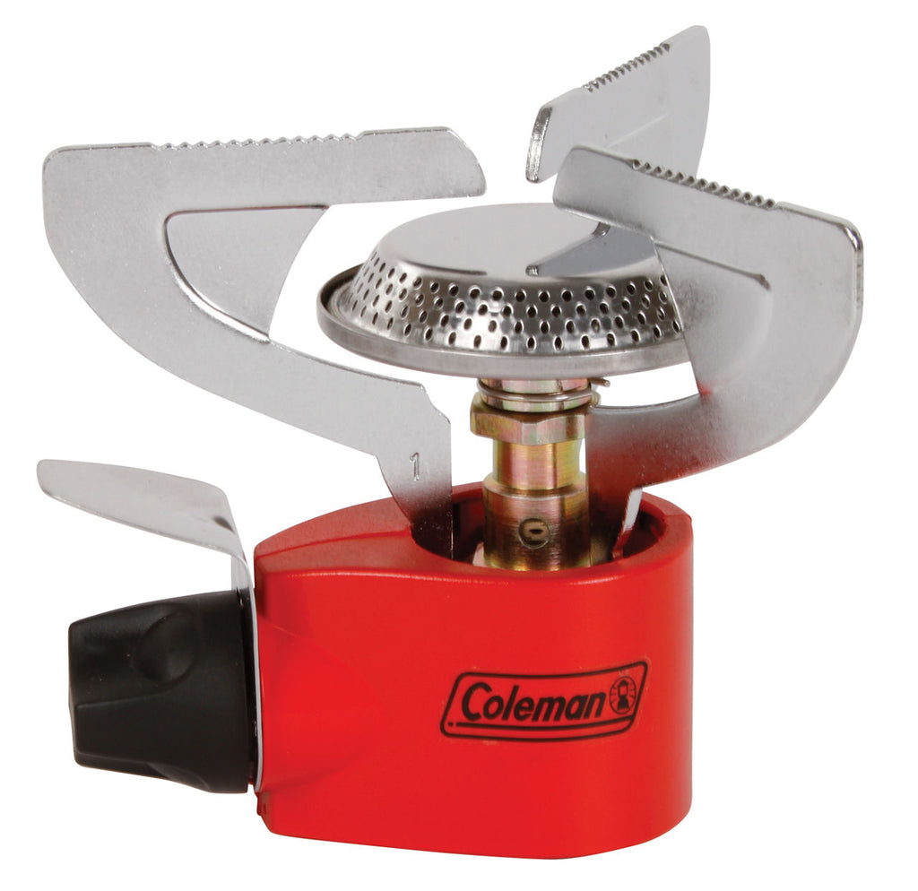 Coleman Single Burner Backpacking Butane/Propane Stove | Red