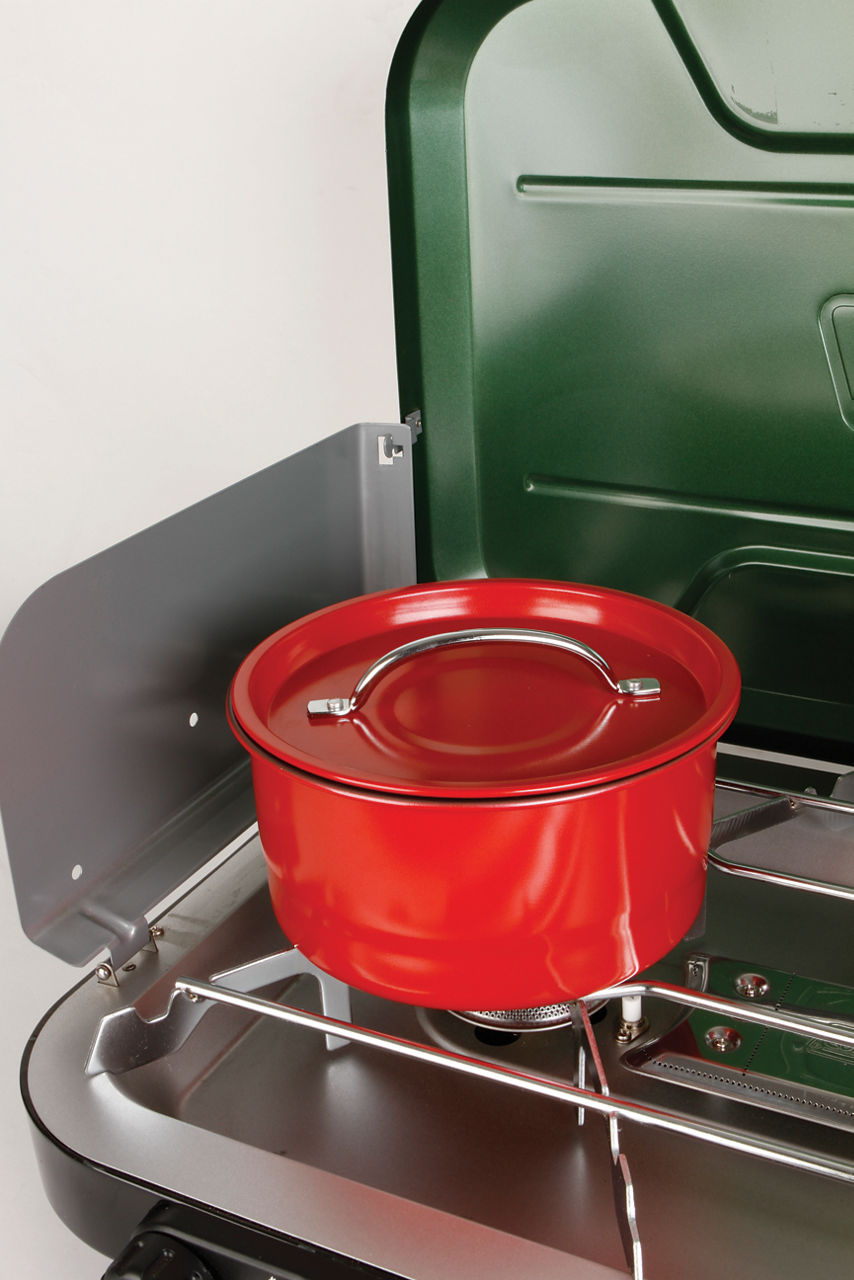 Coleman Even-Temp™ Propane Gas Camping Stove | 3-Burner | Green | Push-Button Ignition
