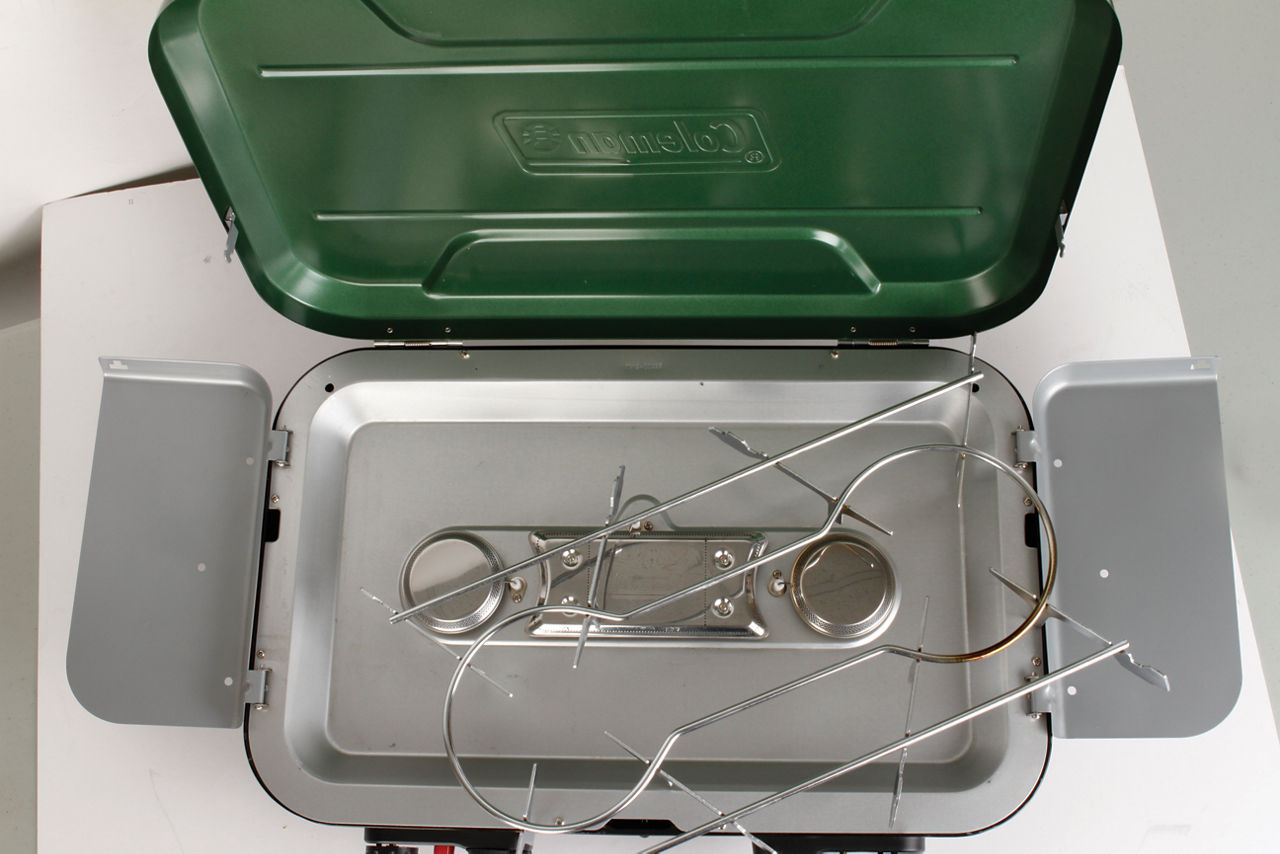 Coleman Even-Temp™ Propane Gas Camping Stove | 3-Burner | Green | Push-Button Ignition