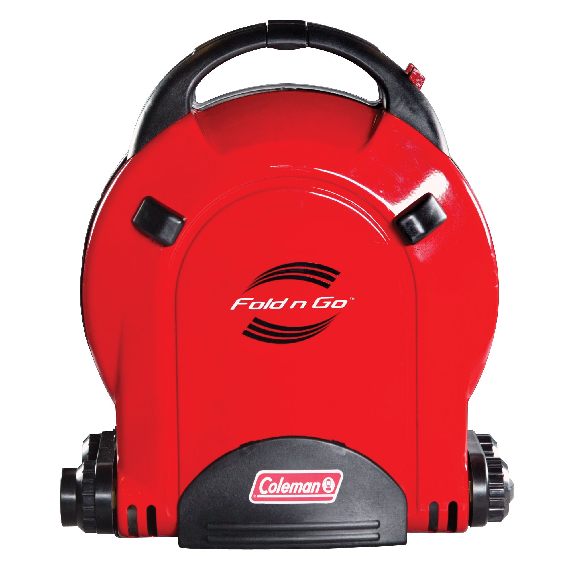 Coleman Fold N Go™ Propane Stove | Red | 10,000-BTUs | 2 Independently Adjustable Burners | Easy Cleaning | Push-Button Ignition