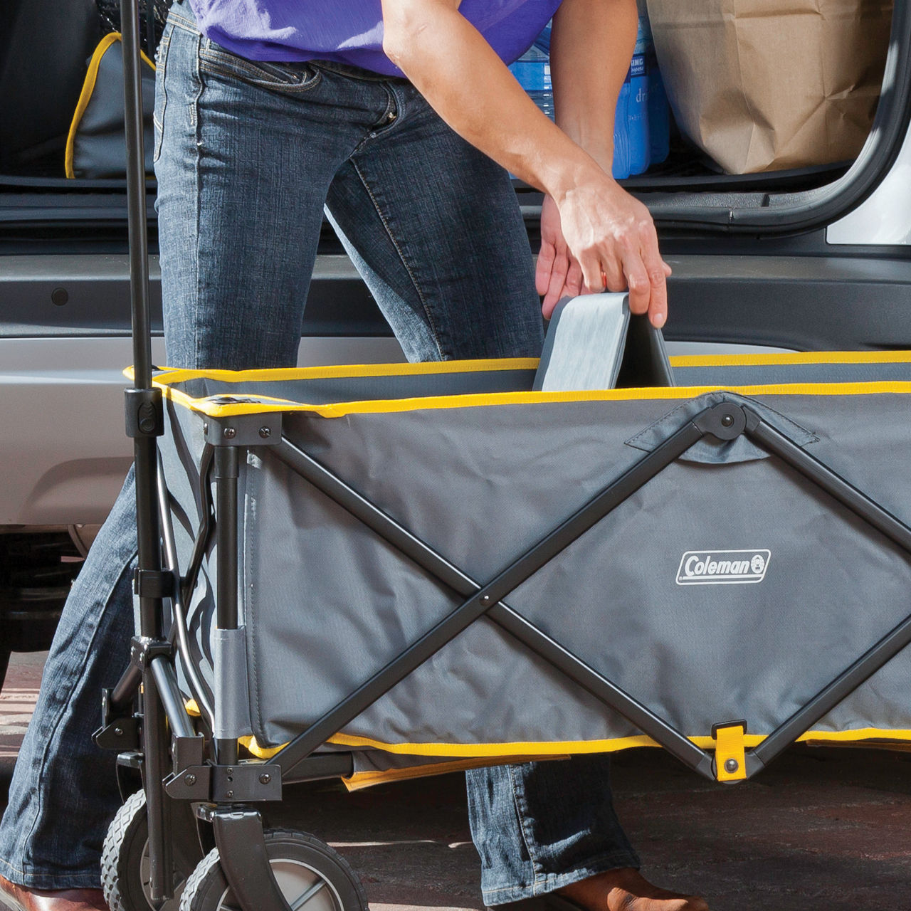 Coleman Camp Wagon | Yellow & Grey | Strong Steel Frame