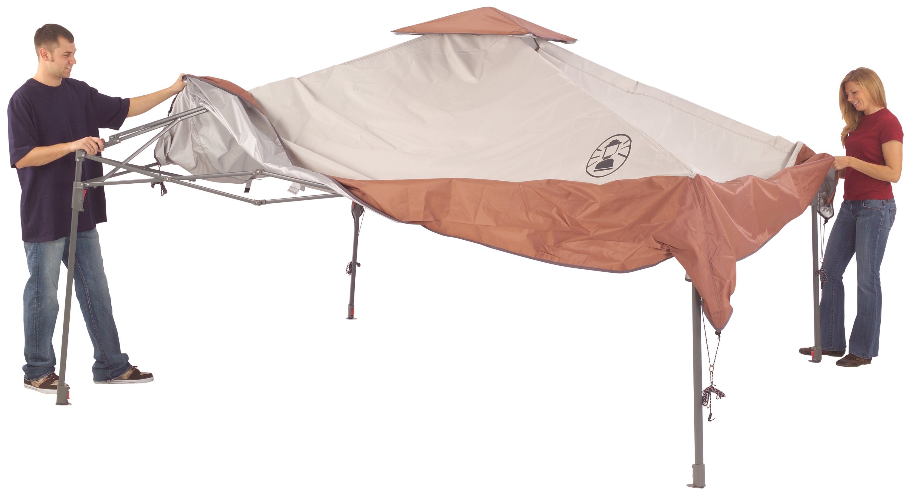 Coleman 13 x 13 Instant Canopy Sun Shelter | Khaki | 13 x 13 ft