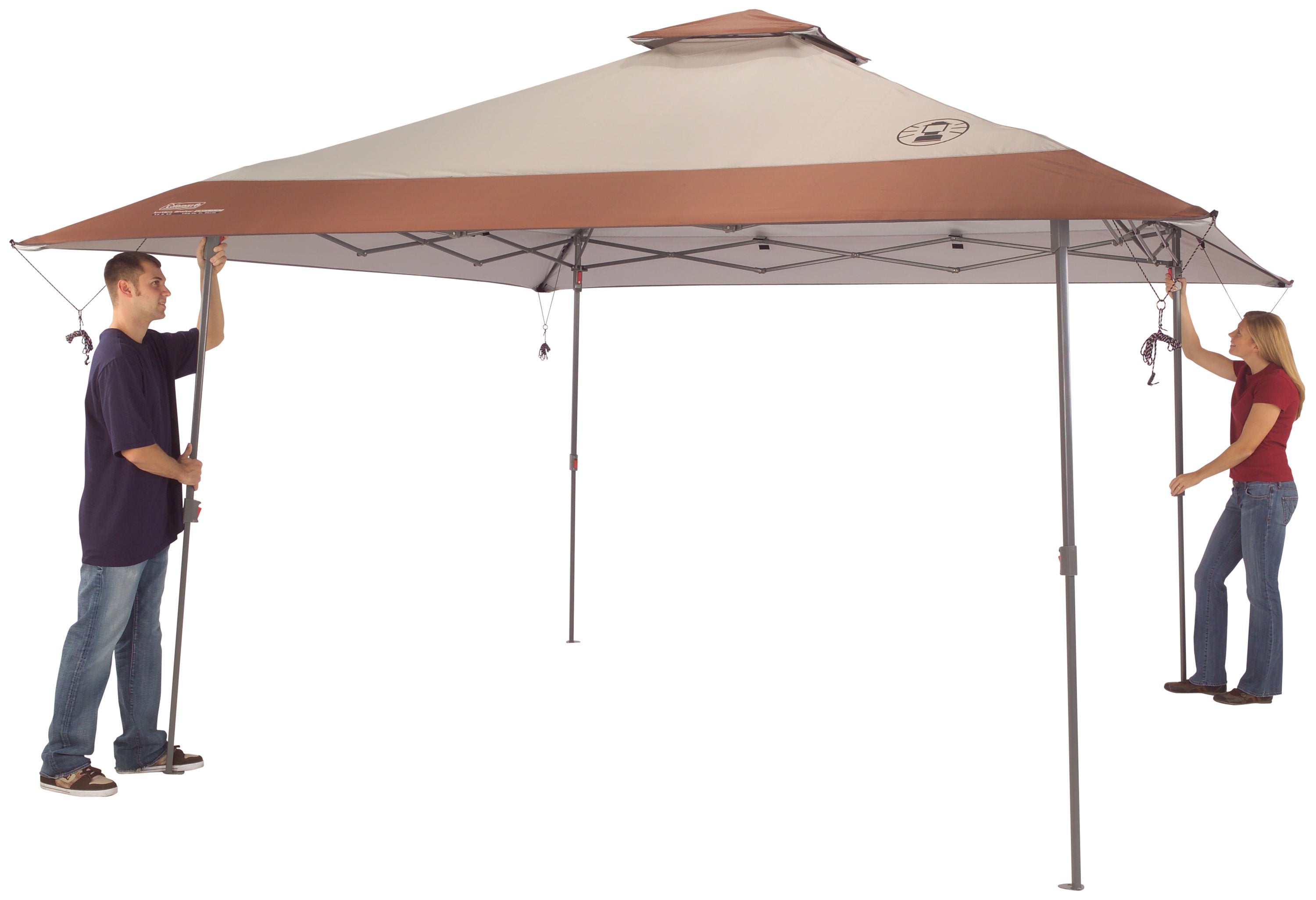 Coleman 13 x 13 Instant Canopy Sun Shelter | Khaki | 13 x 13 ft