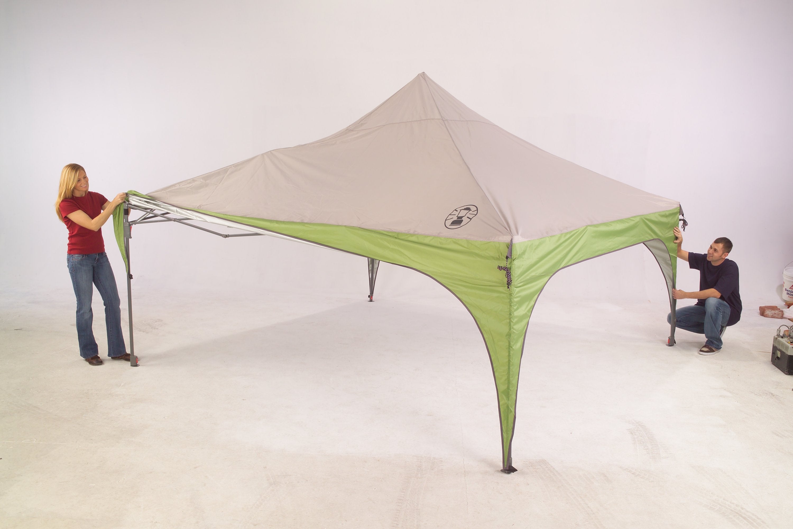 Coleman 12 x 12 Canopy Sun Shelter with Instant Setup | 12 x 12 ft | Green
