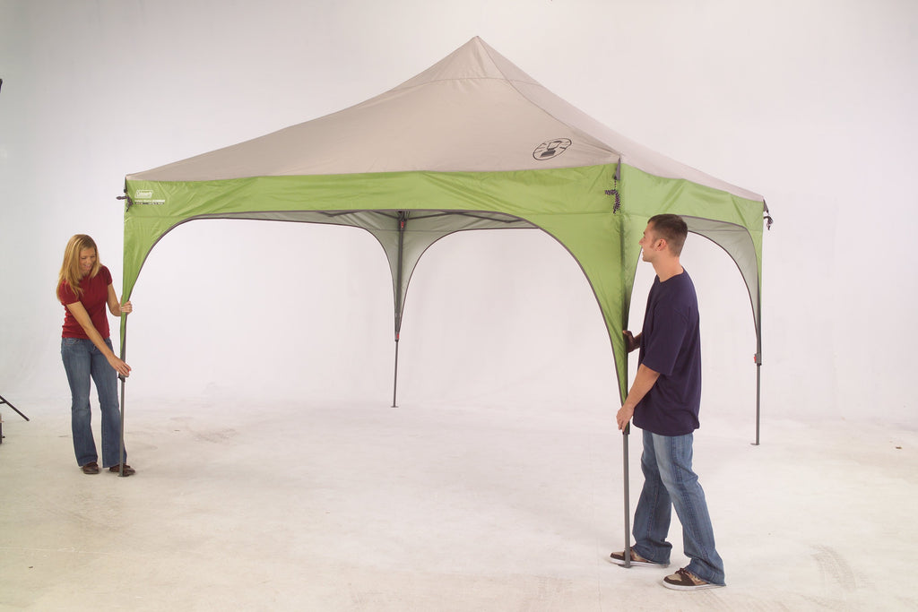 Coleman 12 x 12 Canopy Sun Shelter with Instant Setup | 12 x 12 ft | Green