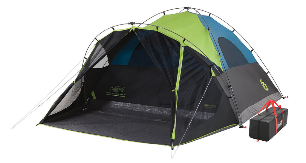 Coleman 6-Person Carlsbad™ Dark Room™ Dome Camping Tent with Screen Room | Green, Black & Teal