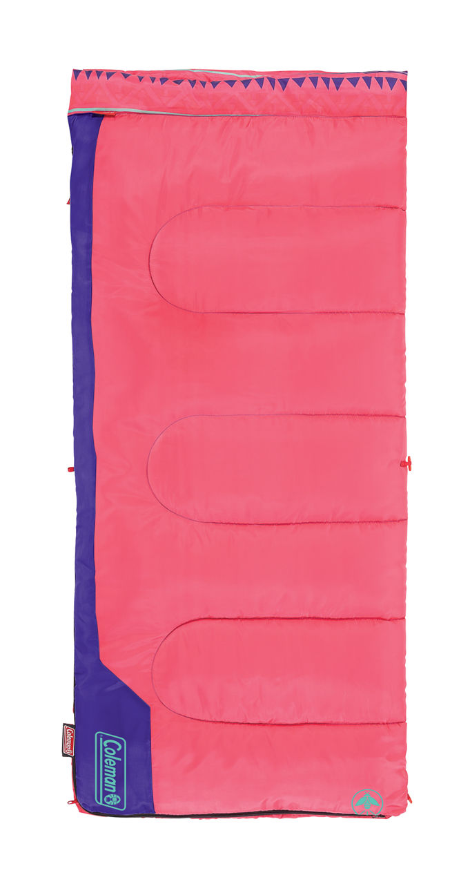 Coleman Kids 50°F Cool-Weather Sleeping Bag | Pink | 60"l X 26"w