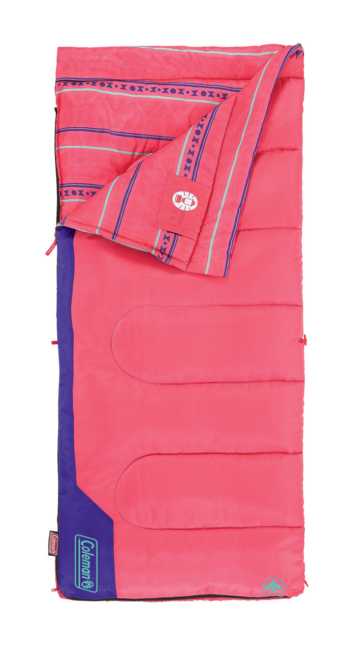 Coleman Kids 50°F Cool-Weather Sleeping Bag | Pink | 60"l X 26"w