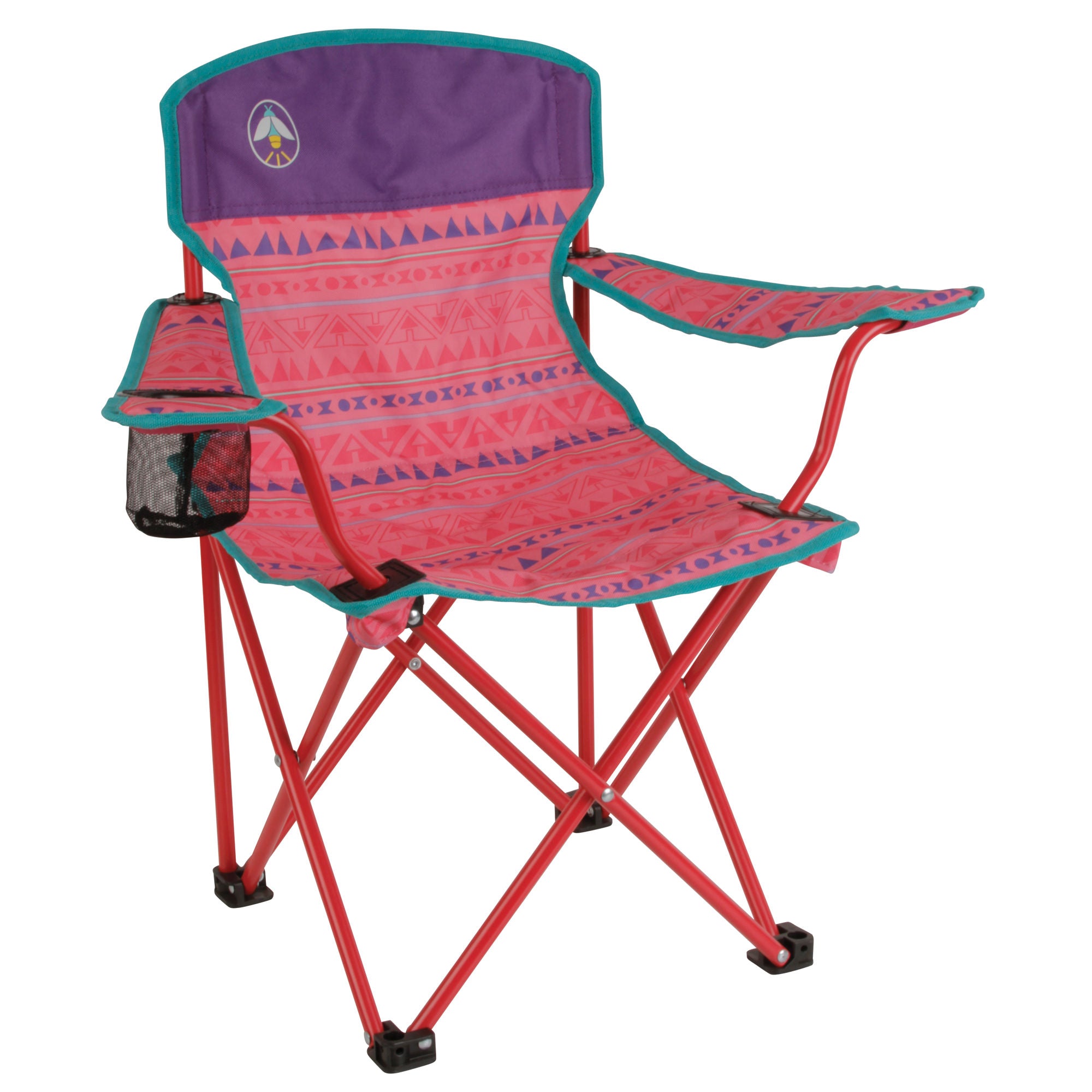 Coleman Kids Quad Chair | Pink | Cup Holder | Strong Steel Frame