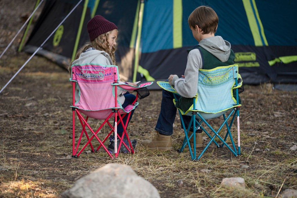 Coleman Kids Quad Chair | Pink | Cup Holder | Strong Steel Frame