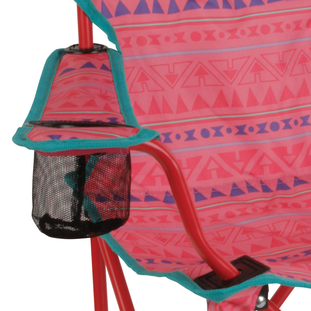 Coleman Kids Quad Chair | Pink | Cup Holder | Strong Steel Frame