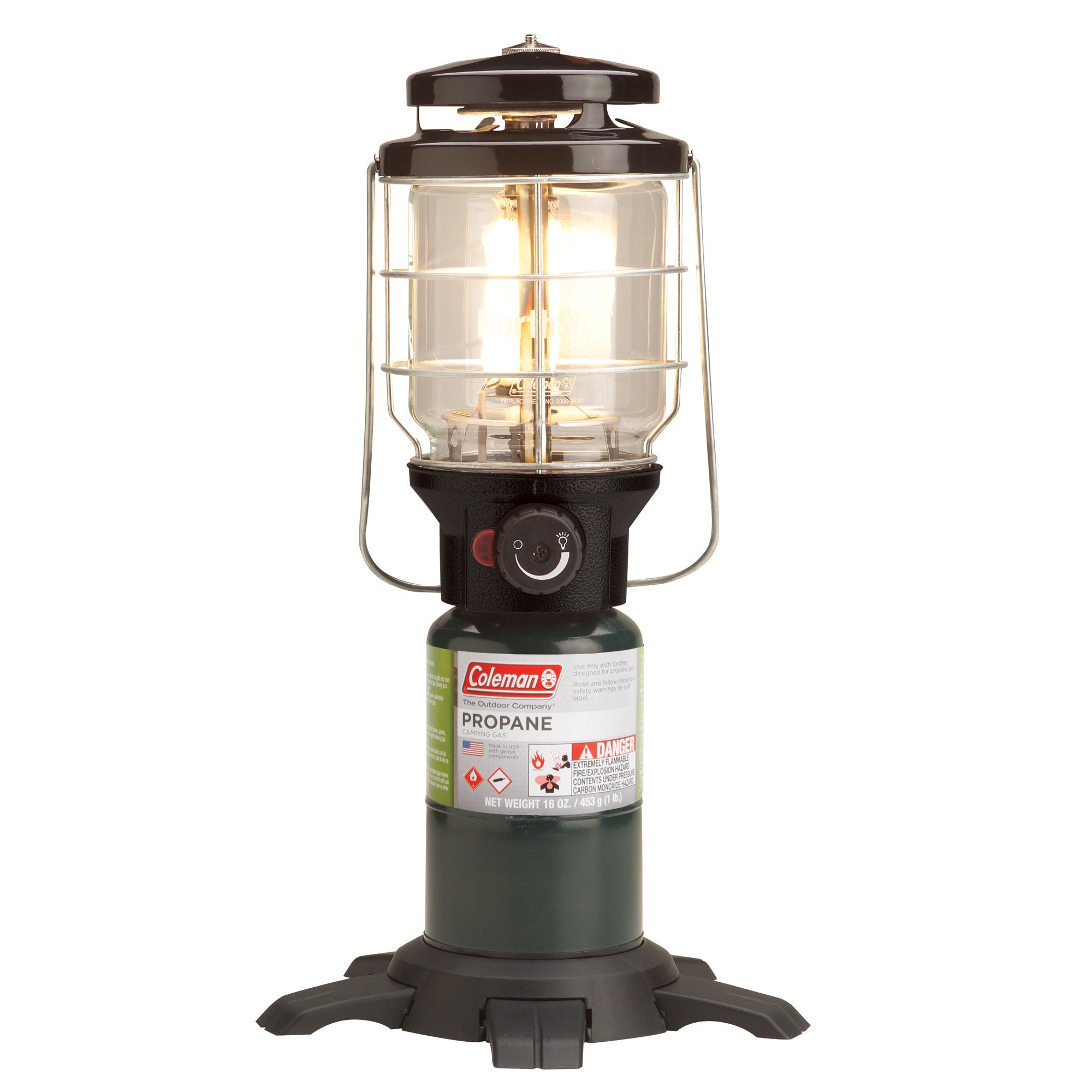 Coleman NorthStar® 1500 Lumens 1-Mantle Propane Lantern | Green | Push-Button Ignition
