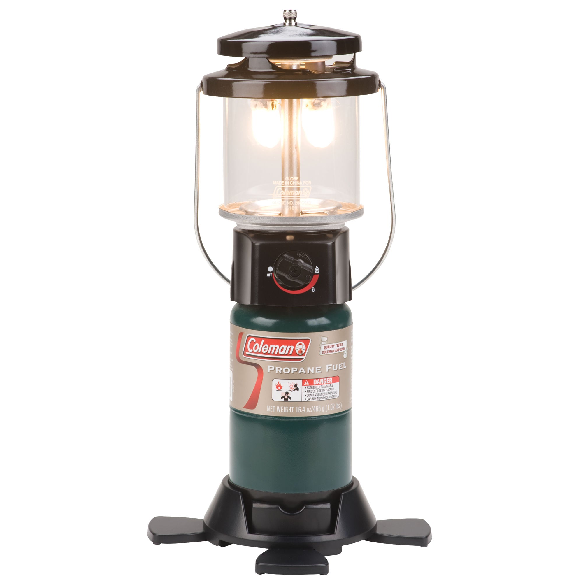Coleman Deluxe Propane Lantern | Green | Adjustable Brightness