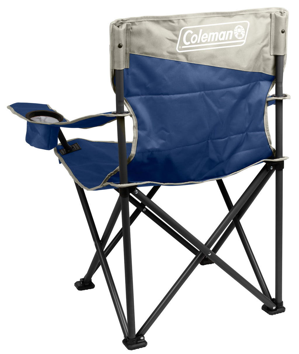 Coleman® Big & Tall Quad Camping Chair | Seat width is 24 | Skyfall Blue | Cup Holder