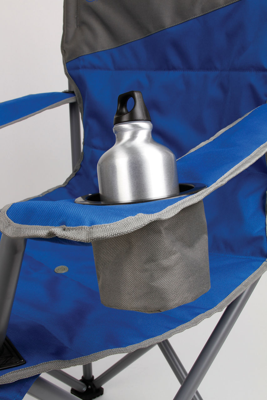Coleman Big and Tall Camping Chair | Blue | Cup Holder | Strong Steel Frame