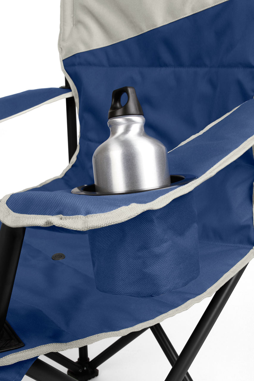 Coleman® Big & Tall Quad Camping Chair | Seat width is 24 | Skyfall Blue | Cup Holder