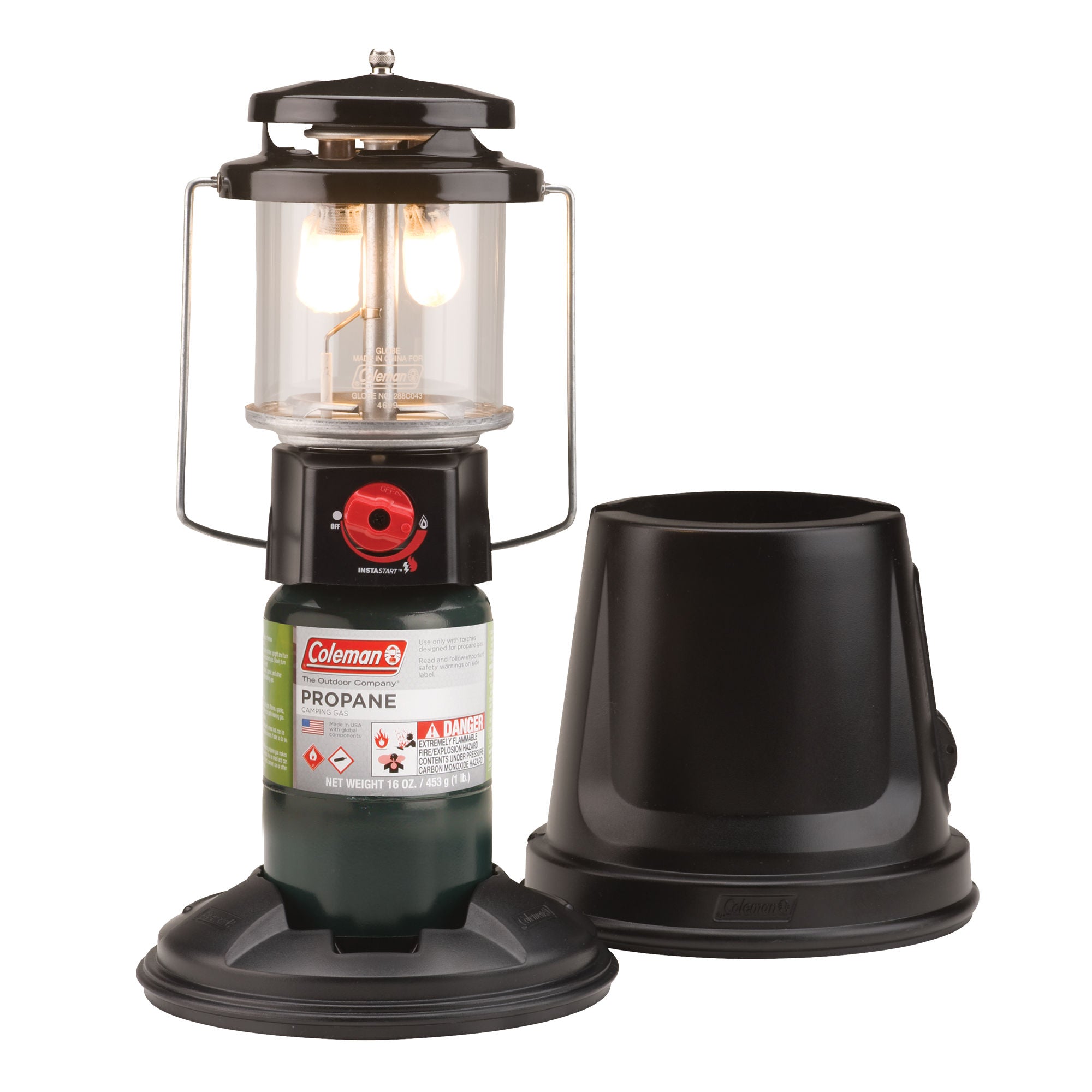 Coleman QuickPack™ Deluxe+ Propane Lantern | Green | Adjustable Brightness