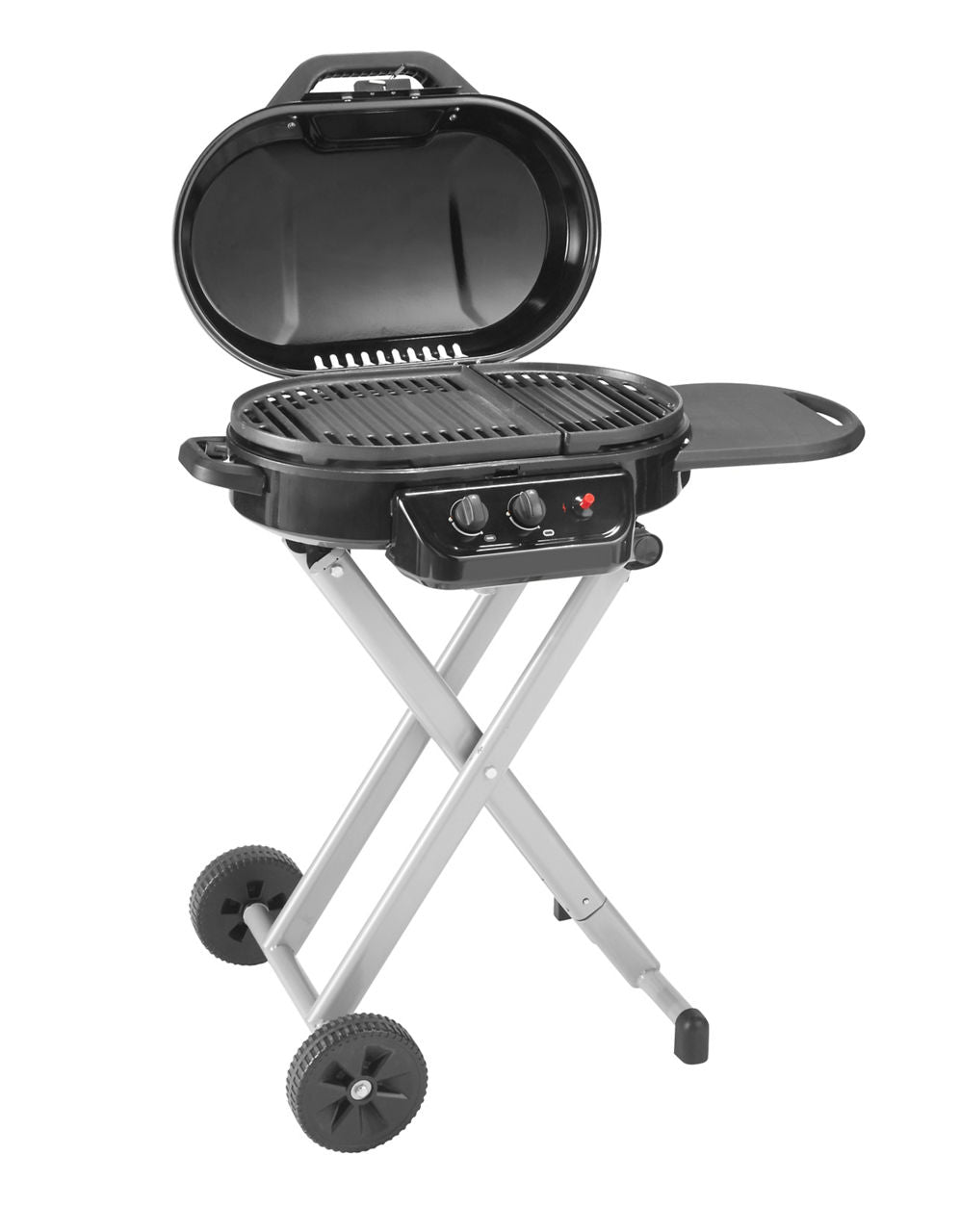 Coleman RoadTrip® 225 Portable Stand-Up Propane Grill | Red | Push-Button Ignition