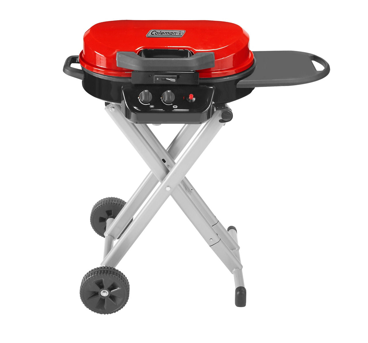 Coleman RoadTrip® 225 Portable Stand-Up Propane Grill | Red | Push-Button Ignition