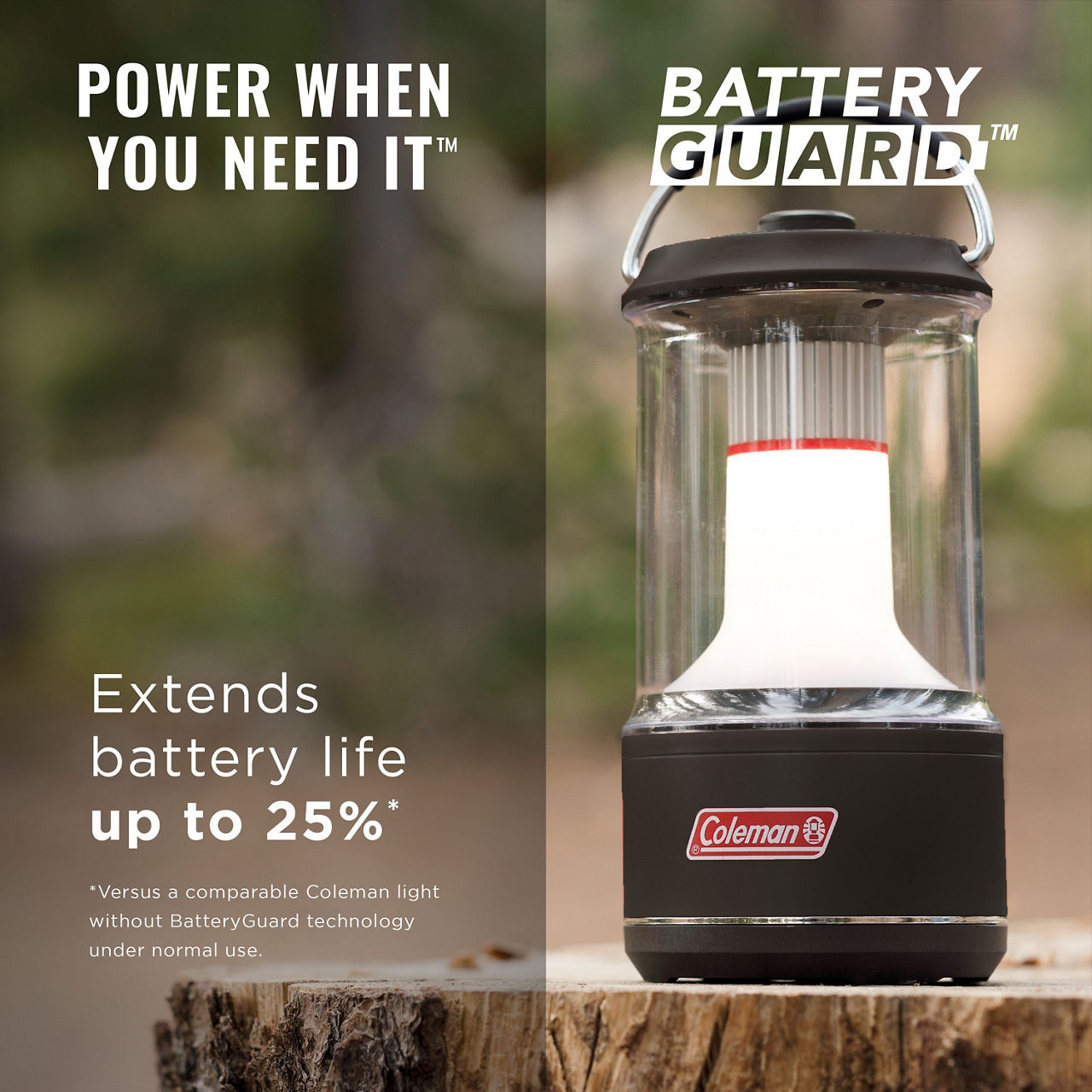 Coleman 800 Lumens LED Lantern with BatteryGuard™ | Black