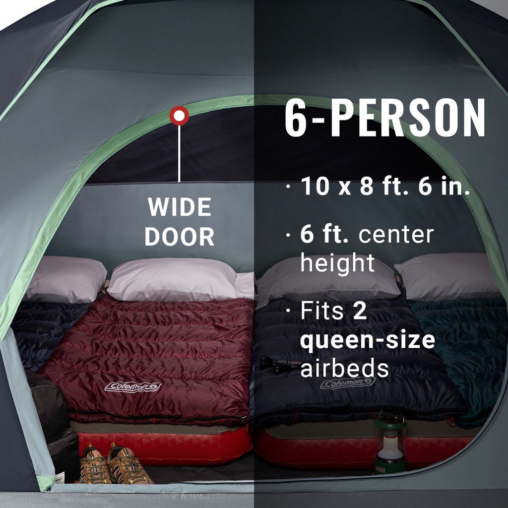 Coleman 6-Person Skydome™ Camping Tent | 10 x 8'6" | Blue Nights