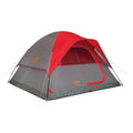 Coleman 6-Person Flatwoods II™ Lightweight Dome Camping Tent | 10 x 10 ft | Grey & Red